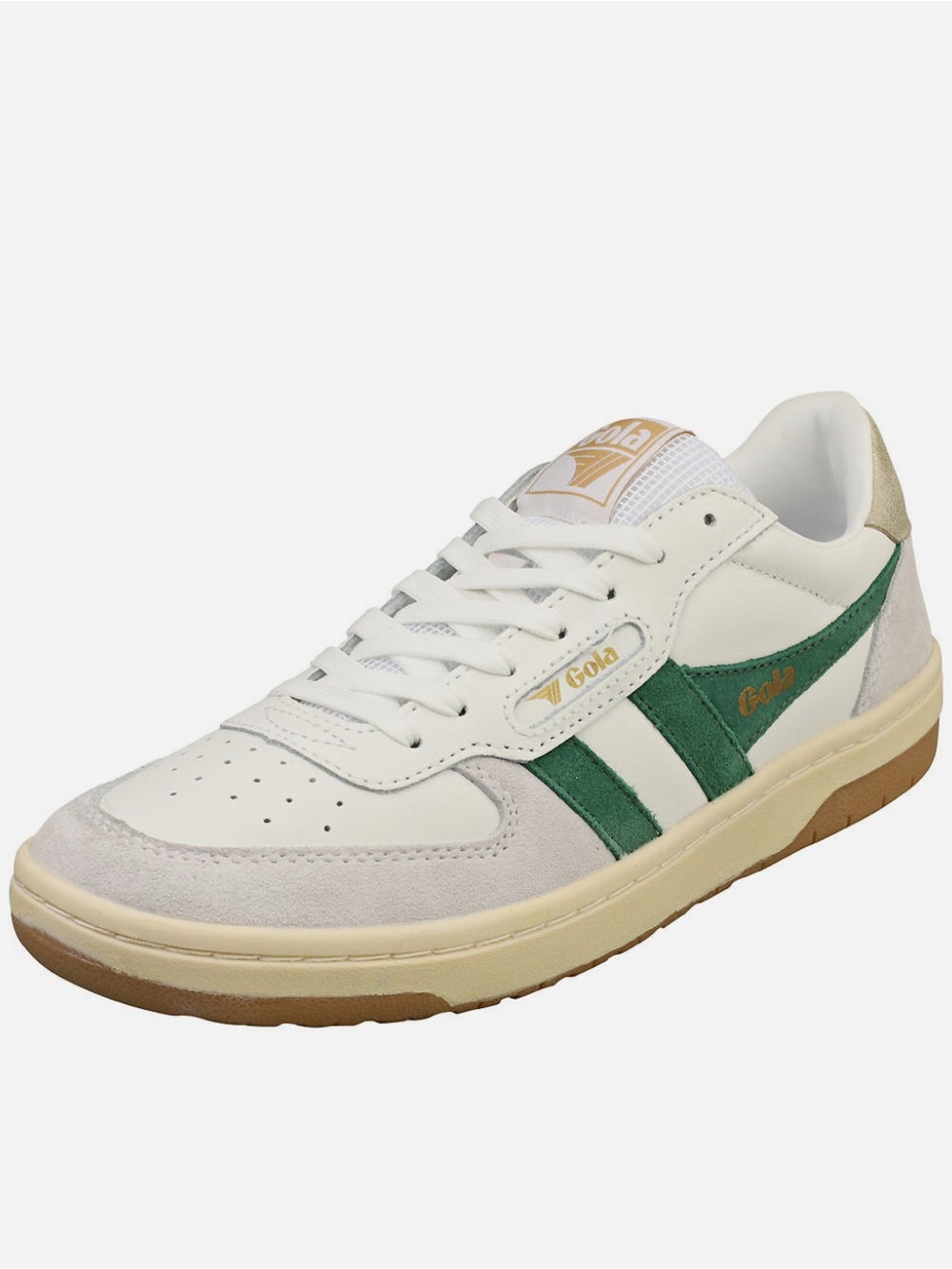 Gola Hawk Women’s Casual
Sneakers White/ Dark Green/ Gold Relaxed 80’s 7US, 24CM